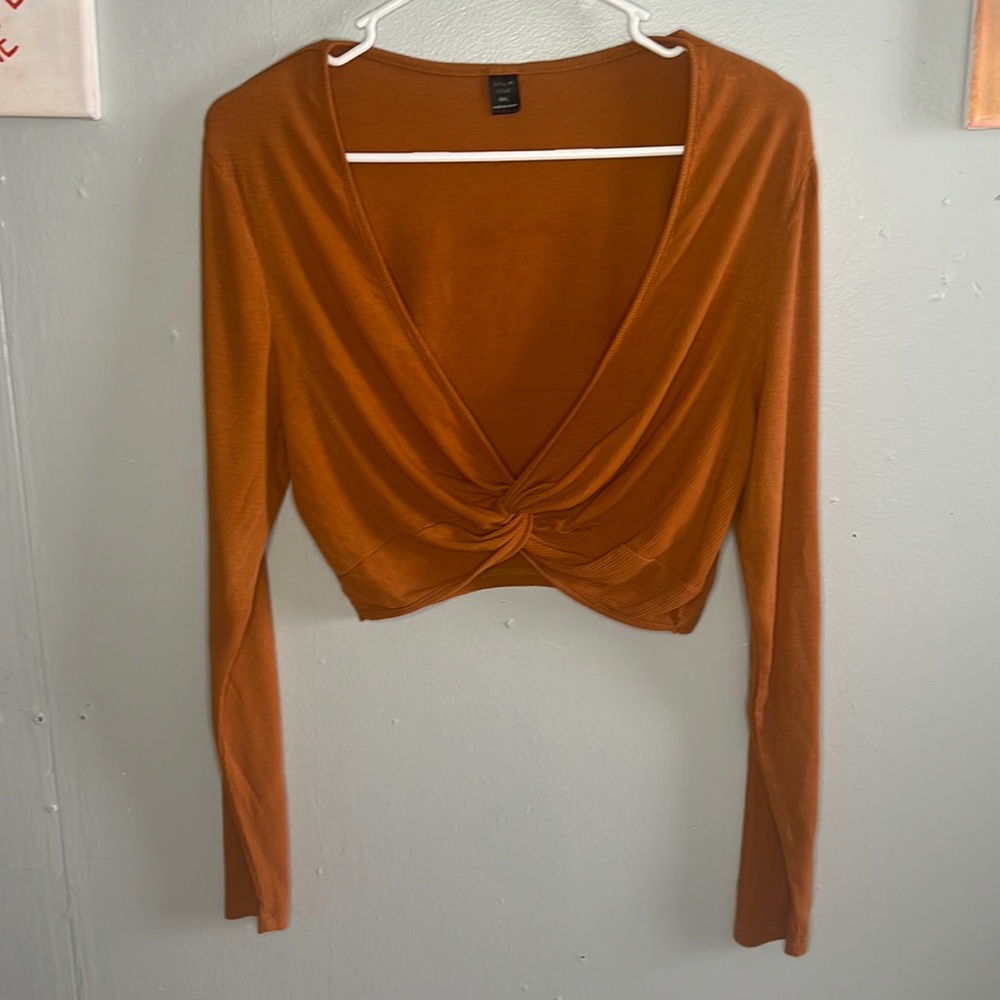 SHEIN Ribbon Knit Twist Women’s Blouse